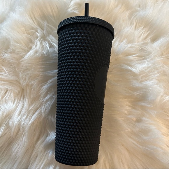 Starbucks Europe Amsterdam Matte Black Studded Tumbler Cold Cup 24oz Overseas - Picture 9 of 12